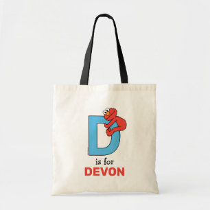 Elmo Alphabet D Blue Tote Bag