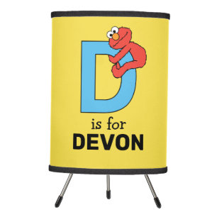 Elmo Alphabet   D Blue Tripod Lamp