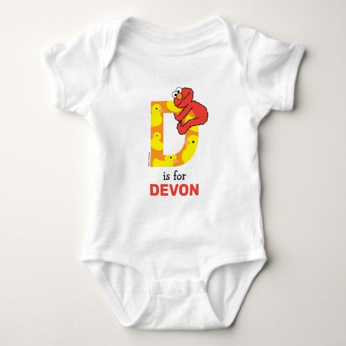 Elmo Alphabet  D Duck Baby Bodysuit