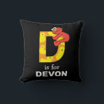 Elmo Alphabet | D Duck Throw Pillow<br><div class="desc">This cute art features Elmo posing in all the letters of the alphabet. Personalize this cute Sesame Street design by adding your child's name.  © 2021 Sesame Workshop. www.sesamestreet.org</div>