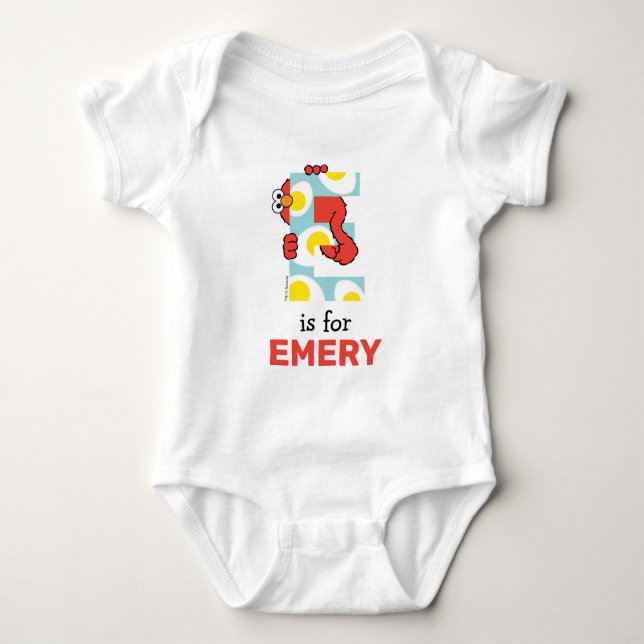 Elmo Alphabet | E Eggs Baby Bodysuit (Front)