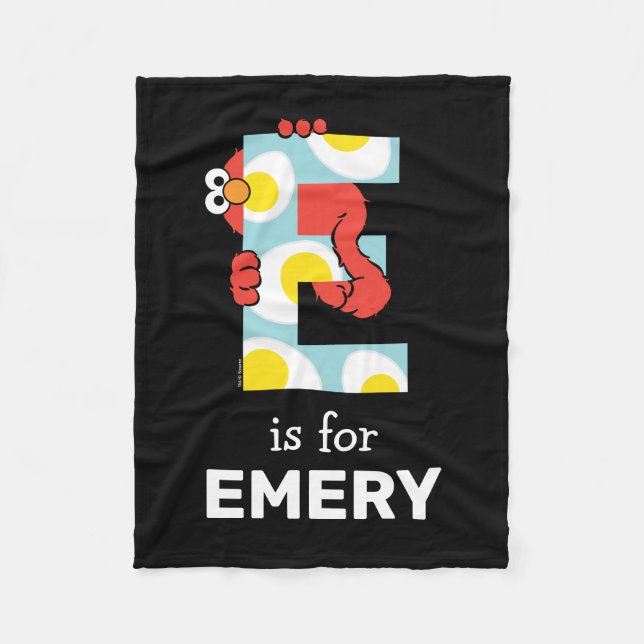 Elmo Alphabet | E Eggs Fleece Blanket (Front)