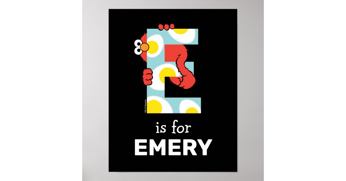 Elmo Alphabet | E Eggs Poster | Zazzle
