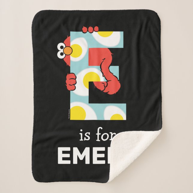 Elmo Alphabet | E Eggs Sherpa Blanket (Front)