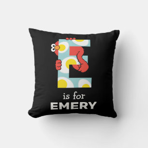 Elmo Alphabet E Eggs Throw Pillow