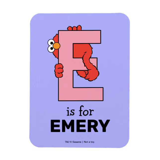 Elmo Alphabet | E Pink Magnet | Zazzle