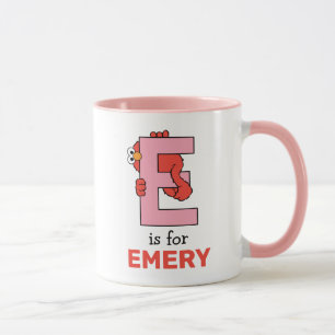 Elmo Alphabet E Pink Mug