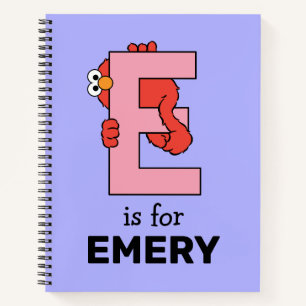 Elmo Alphabet E Pink Notebook