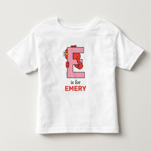 Elmo Alphabet  E Pink Toddler T_shirt