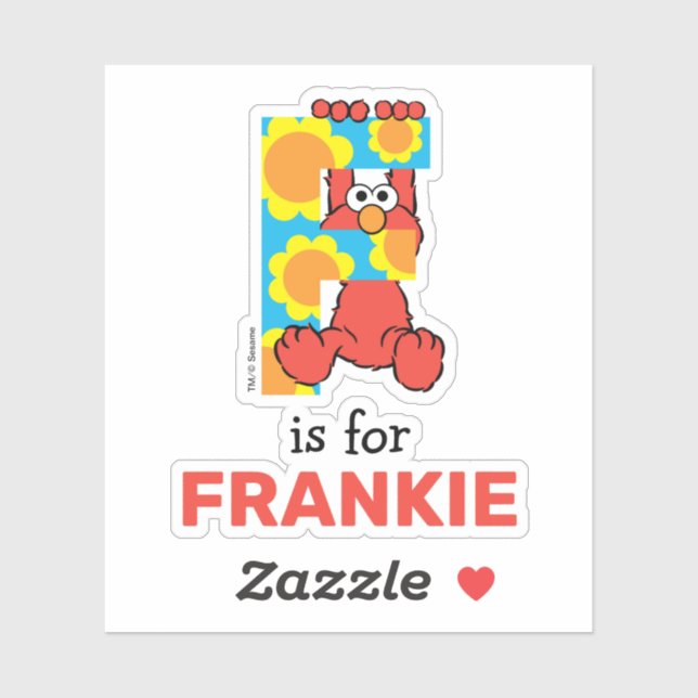 Elmo Alphabet | F Flowers Sticker (Sheet)