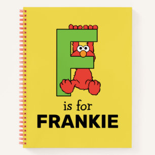 Elmo Alphabet F Green Notebook