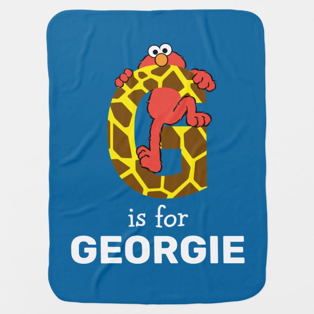 Elmo Alphabet | G Giraffe Baby Blanket (Front)