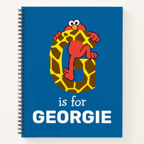 Elmo Alphabet  G Giraffe Notebook