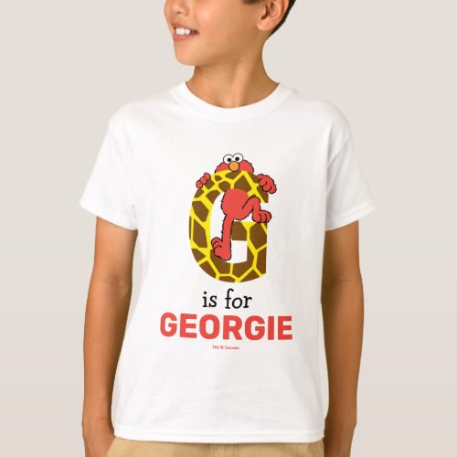 Elmo Alphabet  G Giraffe T_Shirt