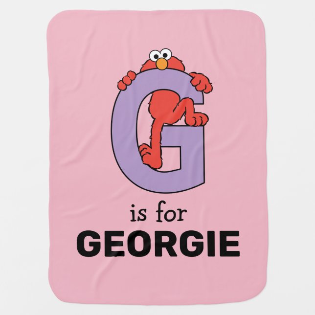 Elmo Alphabet | G Purple Baby Blanket (Front)