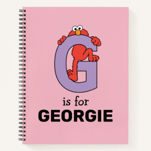 Elmo Alphabet G Purple Notebook