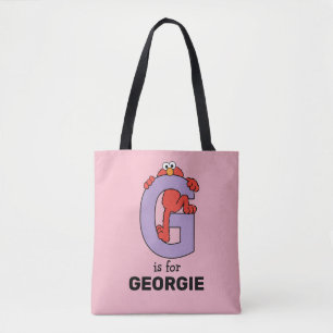Elmo Alphabet G Purple Tote Bag