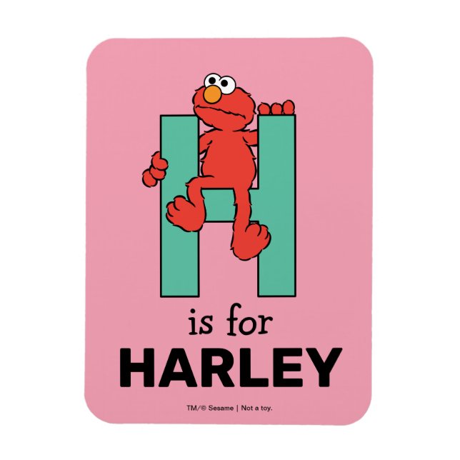Elmo Alphabet | H Green Magnet (Vertical)