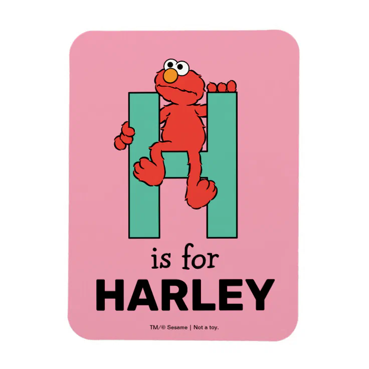 Elmo Alphabet | H Green Magnet | Zazzle
