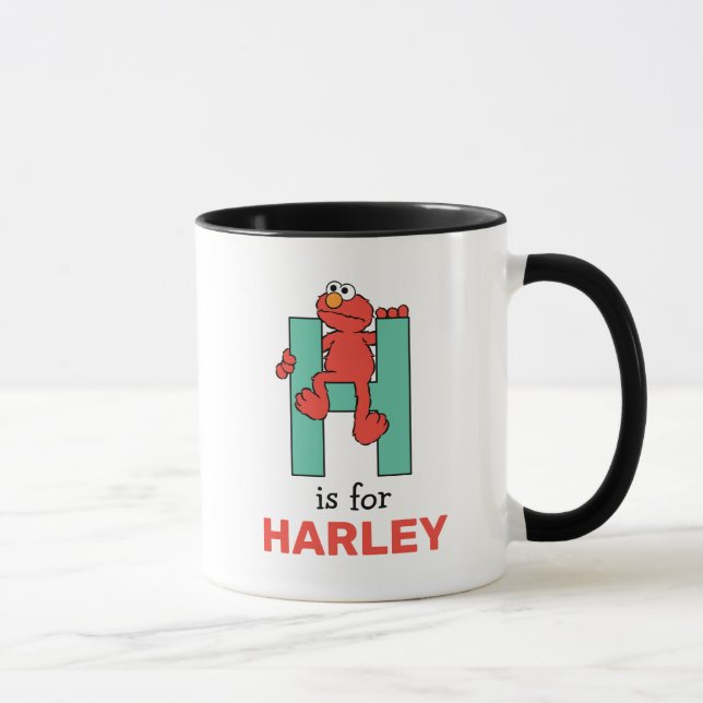 Elmo Alphabet | H Green Mug (Right)