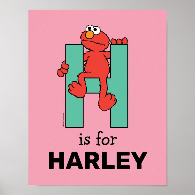 Elmo Alphabet | H Green Poster (Front)