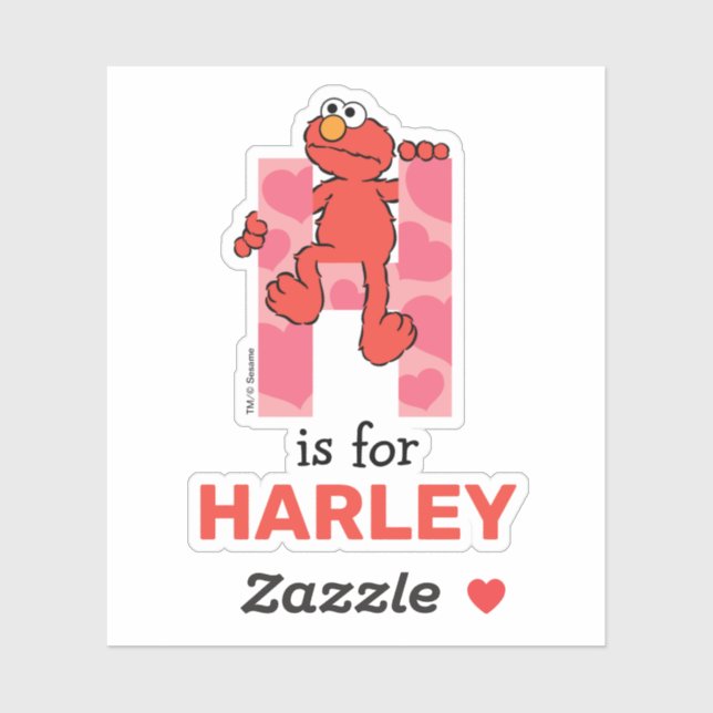 Elmo Alphabet | H Hearts Sticker (Sheet)