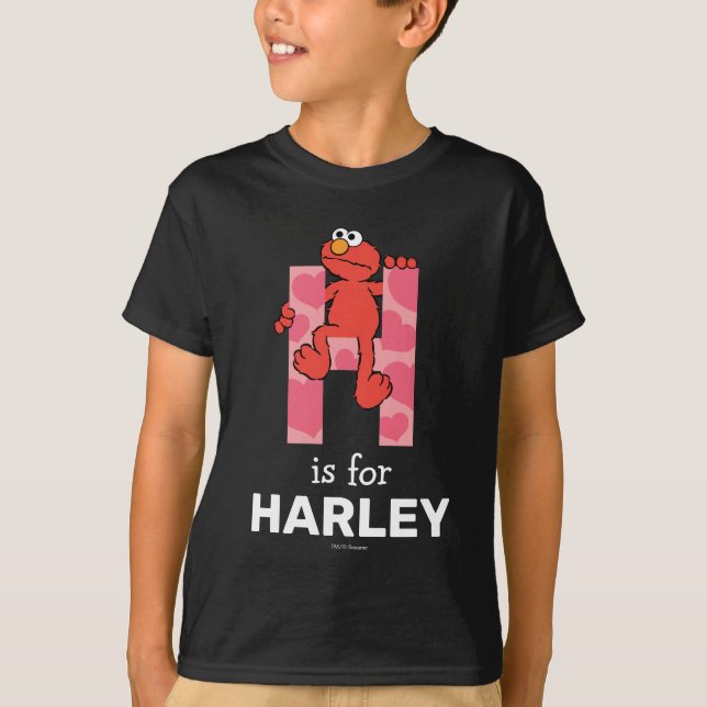 Elmo Alphabet | H Hearts T-Shirt (Front)