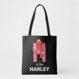 Elmo Alphabet H Hearts Tote Bag