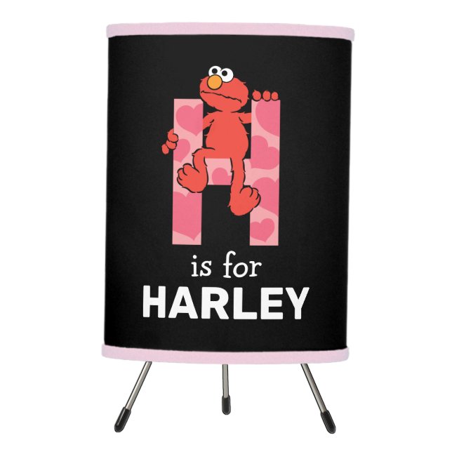 Elmo Alphabet | H Hearts Tripod Lamp (Front)