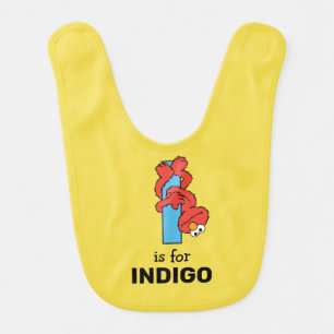 Elmo Alphabet   I Blue Baby Bib