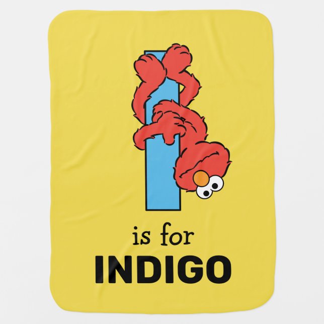 Elmo Alphabet | I Blue Baby Blanket (Front)