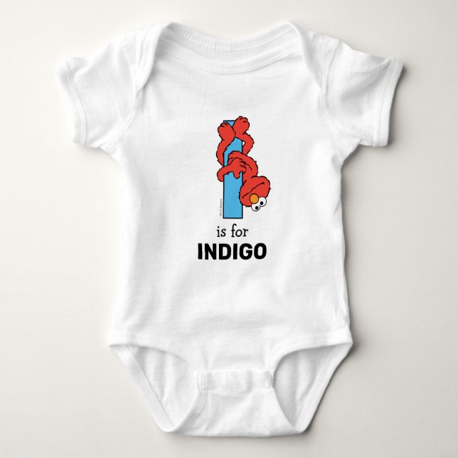 Elmo Alphabet | I Blue Baby Bodysuit (Front)