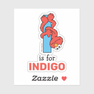 Elmo Alphabet   I Blue Sticker