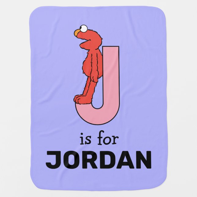 Elmo Alphabet | J Pink Baby Blanket (Front)