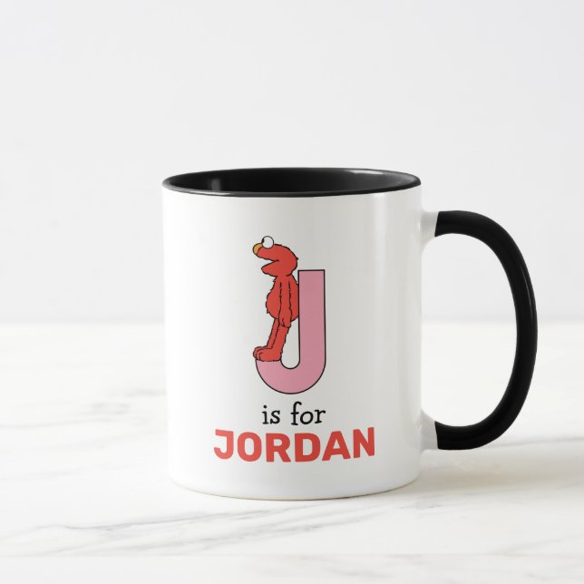 Elmo Alphabet | J Pink Mug (Right)