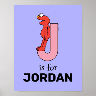 Elmo Alphabet   J Pink Poster