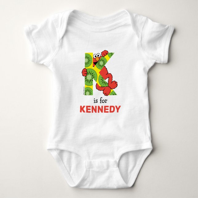 Elmo Alphabet | K Kiwi Baby Bodysuit (Front)
