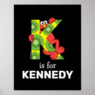 Elmo Alphabet K Kiwi Poster