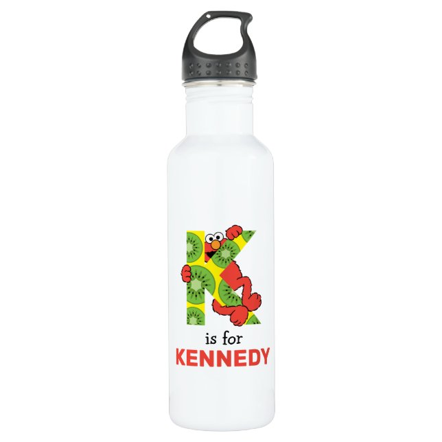 Elmo Alphabet | K Kiwi Stainless Steel Water Bottle (Front)