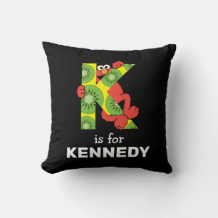 Elmo Alphabet K Kiwi Throw Pillow