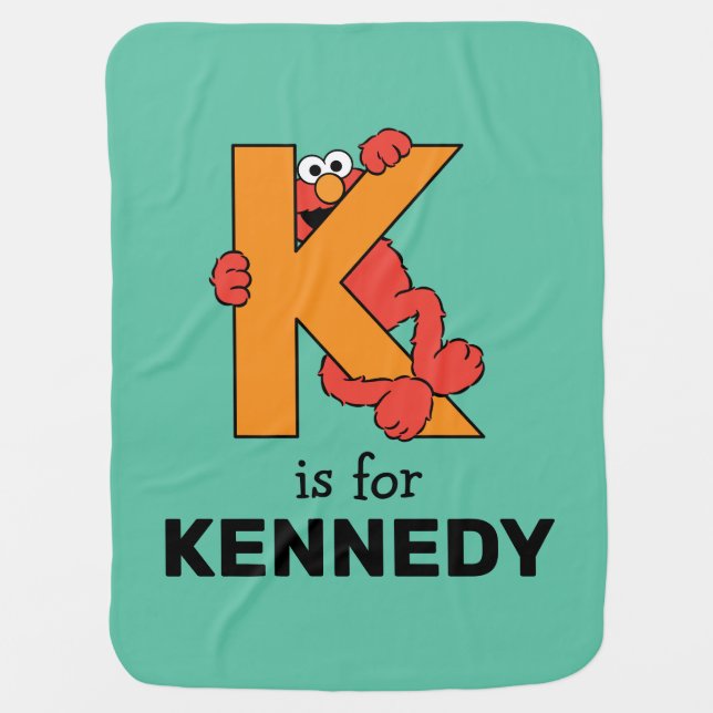 Elmo Alphabet | K Orange Baby Blanket (Front)