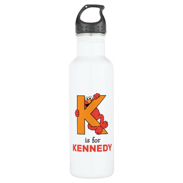 Elmo Alphabet | K Orange Stainless Steel Water Bottle (Front)