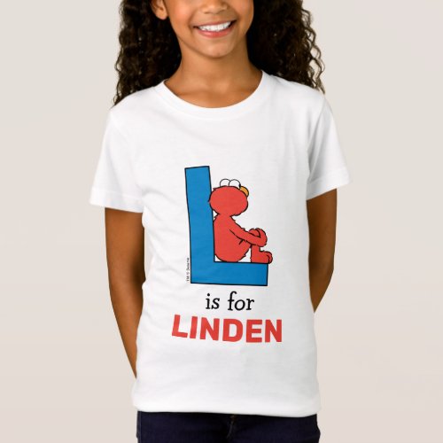 Elmo Alphabet  L Blue T_Shirt