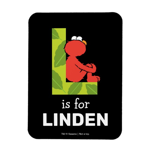 Elmo Alphabet | L Leaf Magnet (Vertical)