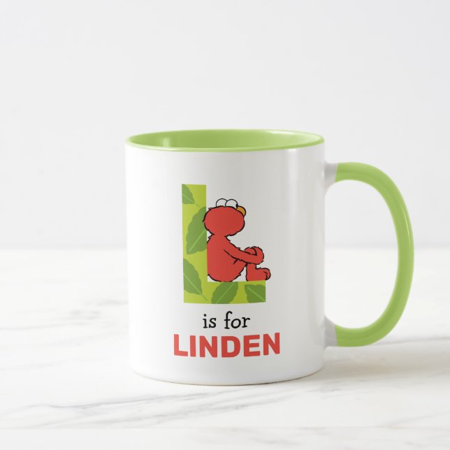 Elmo Alphabet | L Leaf Mug (Right)