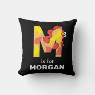 Elmo Alphabet M Music Throw Pillow