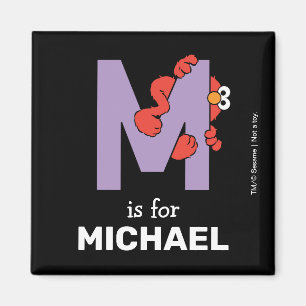 Elmo Alphabet   M Purple Magnet