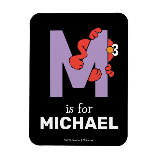 Elmo Alphabet | M Purple Magnet (Vertical)