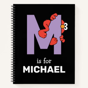 Elmo Alphabet M Purple Notebook