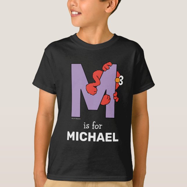 Elmo Alphabet | M Purple T-Shirt (Front)